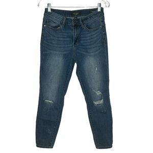Judy Blue Distressed Relaxed Fit Mid Rise Denim Jeans